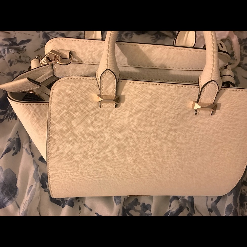 Leather Rebecca Minkoff Purse in Off White